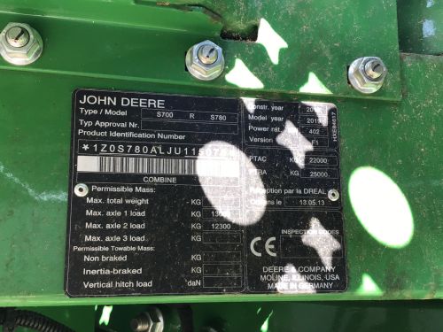 JOHN DEERE - S 780 – Image 8